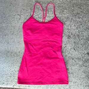 Lululemon fitted longline tank with built in shelf bra size 0